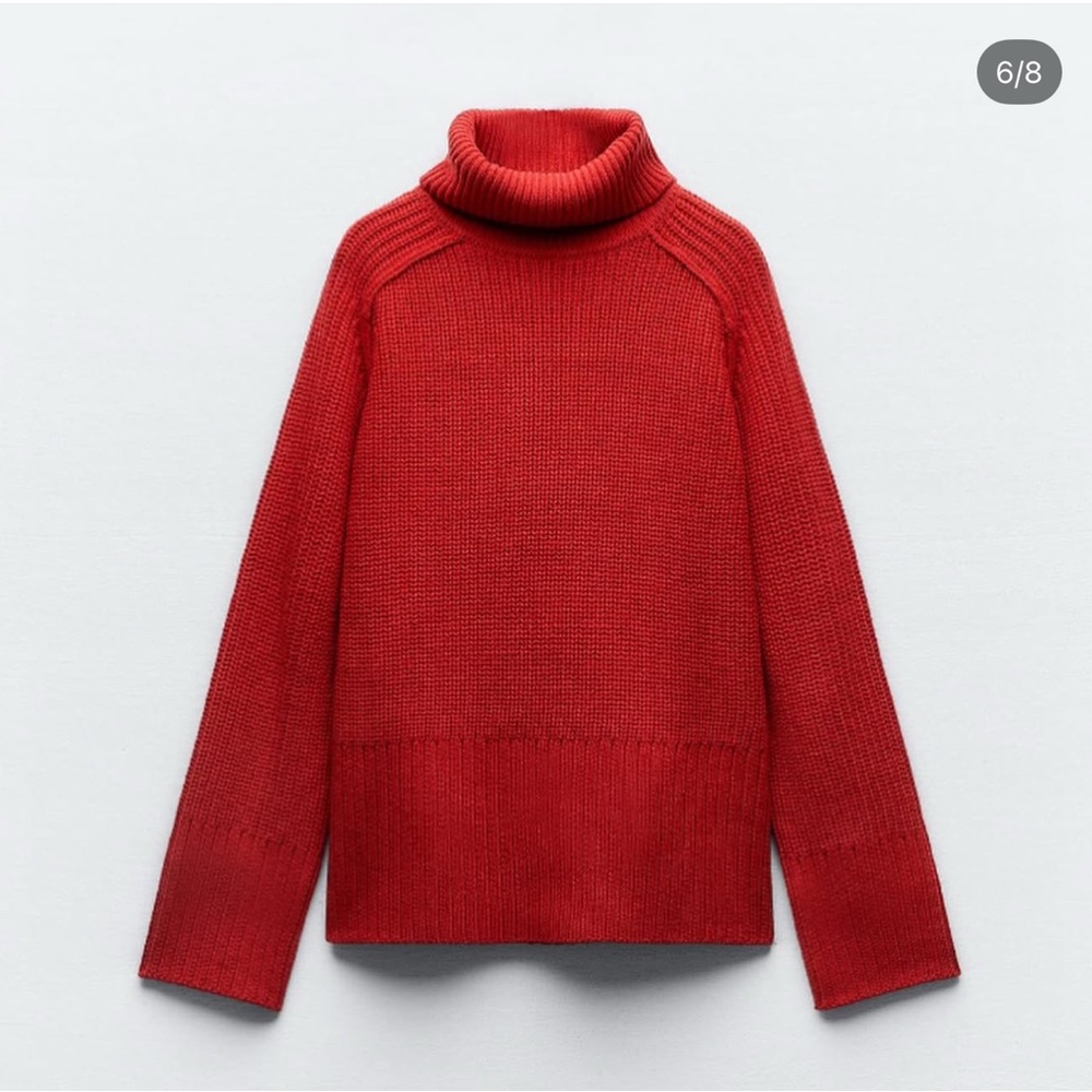 Zara Red high neck Sweater